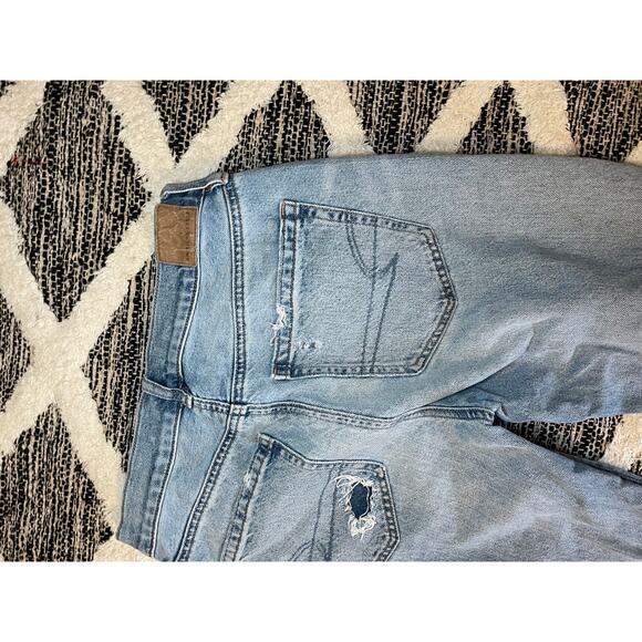 American Eagle Low Rise Baggy Distressed Jeans size 00 - Picture 8 of 8